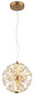 Preview: Globo LED Pendelleuchte Virina 12W warmweiss Goldfarben klar Metall K9 Kristalle Ø28cm