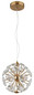 Preview: Globo LED Pendelleuchte Virina 12W warmweiss Goldfarben klar Metall K9 Kristalle Ø28cm