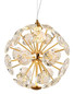 Preview: Globo LED Pendelleuchte Virina 12W warmweiss Goldfarben klar Metall K9 Kristalle Ø28cm
