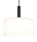 Preview: Globo LED Pendelleuchte Trenton 10W CCT warm-/neutral-/tageslichtweiss Schwarz matt opal alabaster Optik Metall Glas Ø20cm