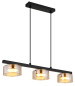 Preview: Globo Higgins GX53 Hängeleuchte 3-fach 6W Warmweiß Schwarz Matt, Metall Ø13cm 16055-3HG