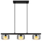 Preview: Globo Higgins GX53 Hängeleuchte 3-fach 6W Warmweiß Schwarz Matt, Metall Ø13cm 16055-3HS