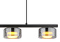 Preview: Globo Higgins GX53 Hängeleuchte 3-fach 6W Warmweiß Schwarz Matt, Metall Ø13cm 16055-3HS