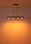 Preview: Globo LED Pendelleuchte Higgins 4-flammig GX53 LED 4x 6W extra-warmweiss Schwarz matt rauchfarben Metall Glas 113x90cm