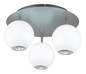 Preview: Globo Simmons LED Deckenleuchte 30W CCT Grau Matt, Metall Memoryfunktion Ø15cm 16062-3D