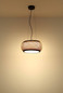 Preview: Globo LED Pendelleuchte Bambora 22W CCT warm-/neutral-/tageslichtweiss Schwarz matt naturfarben Metall Bambus Ø38cm