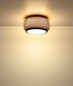 Preview: Globo LED Deckenleuchte Bambora 22W CCT warm-/neutral-/tageslichtweiss Schwarz matt naturfarben Metall Bambus Ø38cm