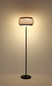 Preview: Globo LED Stehleuchte Bambora 22W CCT warm-/neutral-/tageslichtweiss Schwarz matt naturfarben Metall Bambus 146cm