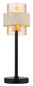 Preview: Globo Tischleuchte Daren E27 Schwarz matt amber Metall Glas Ø13,5cm