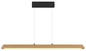 Preview: Globo LED Pendelleuchte Melba 26W dimmbar CCT warm-/neutral-/tageslichtweiss Schwarz matt naturfarben hell Metall Holz 150x115cm