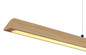 Preview: Globo LED Pendelleuchte Melba 26W dimmbar CCT warm-/neutral-/tageslichtweiss Schwarz matt naturfarben hell Metall Holz 150x115cm
