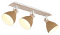 Preview: Globo Strahler Lyndon 3-flammig E14 Weiß matt braun Metall Holz 63x19cm