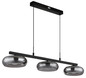 Preview: Globo LED Pendelleuchte Carlene 16W CCT warm-/neutral-/tageslichtweiss Schwarz matt rauchfarben Metall Glas 120x85cm