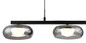 Preview: Globo LED Pendelleuchte Carlene 16W CCT warm-/neutral-/tageslichtweiss Schwarz matt rauchfarben Metall Glas 120x85cm
