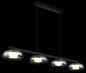 Preview: Globo LED Pendelleuchte Carlene 23W CCT warm-/neutral-/tageslichtweiss Schwarz matt rauchfarben Metall Glas 120x110cm