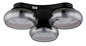 Preview: Globo LED Deckenleuchte Carlene 16W CCT warm-/neutral-/tageslichtweiss Schwarz matt rauchfarben Metall Glas Ø50cm