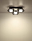 Preview: Globo LED Deckenleuchte Carlene 16W CCT warm-/neutral-/tageslichtweiss Schwarz matt rauchfarben Metall Glas Ø50cm