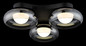 Preview: Globo LED Deckenleuchte Carlene 16W CCT warm-/neutral-/tageslichtweiss Schwarz matt rauchfarben Metall Glas Ø50cm