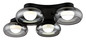 Preview: Globo LED Deckenleuchte Carlene 23W CCT warm-/neutral-/tageslichtweiss Schwarz matt rauchfarben Metall Glas 65x46cm