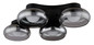 Preview: Globo LED Deckenleuchte Carlene 23W CCT warm-/neutral-/tageslichtweiss Schwarz matt rauchfarben Metall Glas 65x46cm