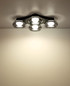 Preview: Globo LED Deckenleuchte Carlene 23W CCT warm-/neutral-/tageslichtweiss Schwarz matt rauchfarben Metall Glas 65x46cm
