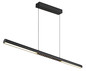 Preview: Globo LED Pendelleuchte Cody 24W warmweiss Schwarz matt Metall Aluminium 150x120cm