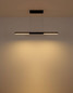 Preview: Globo LED Pendelleuchte Cody 24W warmweiss Schwarz matt Metall Aluminium 150x120cm