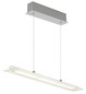 Preview: Globo LED Pendelleuchte Novak 12W dimmbar CCT warm-/neutral-/tageslichtweiss Nickel matt Metall Glas 150x64cm