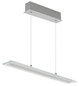 Preview: Globo LED Pendelleuchte Novak 12W dimmbar CCT warm-/neutral-/tageslichtweiss Nickel matt Metall Glas 150x64cm
