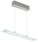 Preview: Globo LED Pendelleuchte Novak 12W dimmbar CCT warm-/neutral-/tageslichtweiss Nickel matt Metall Glas 150x64cm