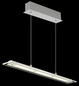 Preview: Globo LED Pendelleuchte Novak 12W dimmbar CCT warm-/neutral-/tageslichtweiss Nickel matt Metall Glas 150x64cm