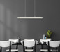Preview: Globo LED Pendelleuchte Novak 12W dimmbar CCT warm-/neutral-/tageslichtweiss Nickel matt Metall Glas 150x64cm