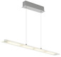 Preview: Globo LED Pendelleuchte Novak 20W dimmbar CCT warm-/neutral-/tageslichtweiss Nickel matt Metall Glas 150x88cm