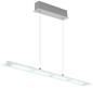 Preview: Globo LED Pendelleuchte Novak 20W dimmbar CCT warm-/neutral-/tageslichtweiss Nickel matt Metall Glas 150x88cm