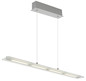Preview: Globo LED Pendelleuchte Novak 20W dimmbar CCT warm-/neutral-/tageslichtweiss Nickel matt Metall Glas 150x88cm
