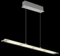 Preview: Globo LED Pendelleuchte Novak 20W dimmbar CCT warm-/neutral-/tageslichtweiss Nickel matt Metall Glas 150x88cm