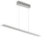 Preview: Globo LED Pendelleuchte Novak 22W dimmbar CCT warm-/neutral-/tageslichtweiss Nickel matt Metall Glas 150x115cm