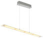 Preview: Globo LED Pendelleuchte Novak 22W dimmbar CCT warm-/neutral-/tageslichtweiss Nickel matt Metall Glas 150x115cm
