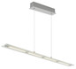 Preview: Globo LED Pendelleuchte Novak 22W dimmbar CCT warm-/neutral-/tageslichtweiss Nickel matt Metall Glas 150x115cm