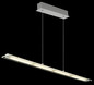 Preview: Globo LED Pendelleuchte Novak 22W dimmbar CCT warm-/neutral-/tageslichtweiss Nickel matt Metall Glas 150x115cm