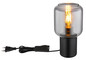 Preview: Globo Ninjo E27 Tischleuchte 40W Schwarz Matt, Metall Ø13cm 21004S