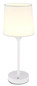 Preview: Globo LED Tischleuchte Lunki 2,5W dimmbar Akku CCT warm-/neutral-/tageslichtweiss Weiß matt Metall Textil Ø14cm