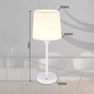 Preview: Globo LED Tischleuchte Lunki 2,5W dimmbar Akku CCT warm-/neutral-/tageslichtweiss Weiß matt Metall Textil Ø14cm