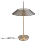 Preview: Globo Tischleuchte Brenlor 2-flammig E27 Nickel matt Metall Ø30cm