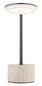 Preview: Globo LED Tischleuchte Laurena 3W dimmbar Akku CCT warm-/neutral-/tageslichtweiss Grau Travertine Stein Ø13cm