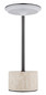 Preview: Globo LED Tischleuchte Laurena 3W dimmbar Akku CCT warm-/neutral-/tageslichtweiss Grau Travertine Stein Ø13cm