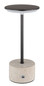 Preview: Globo LED Tischleuchte Laurena 3W dimmbar Akku CCT warm-/neutral-/tageslichtweiss Grau Travertine Stein Ø13cm