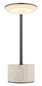 Preview: Globo LED Tischleuchte Laurena 3W dimmbar Akku CCT warm-/neutral-/tageslichtweiss Grau Travertine Stein Ø13cm