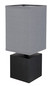 Preview: Globo Valentino E27 Tischleuchte 7W Schwarz Getüncht, Holz 30cm 21628A