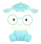 Preview: Globo Sheepy LED Tischleuchte 1W Warmweiß Blau Matt 22cm 21760B